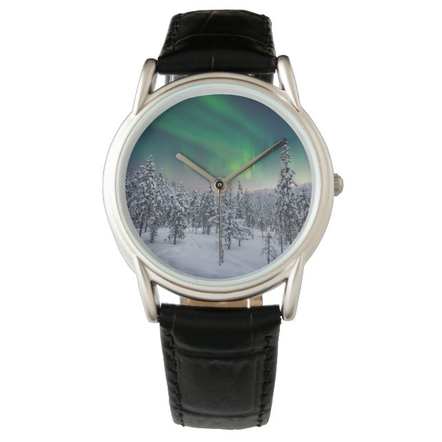 Montre Glace et neige | Paysage d'hiver, Finlande (devant)
