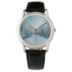 Montre Glace et neige   Route d'hiver gelée Russie, Sibér