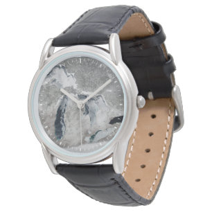 Montre Glace Sur Les Grands Lacs, États-Unis.