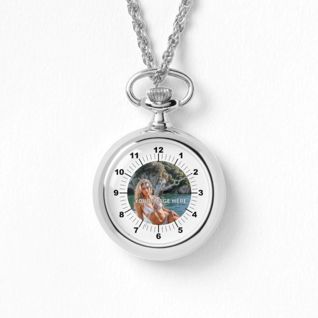 Montre GLAM! 💎 Silver Necklace Watch Bling (Recto)