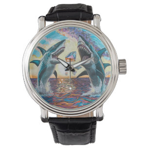 Montre Glamour Chomp-Shark Dressage pour les gemmes brill