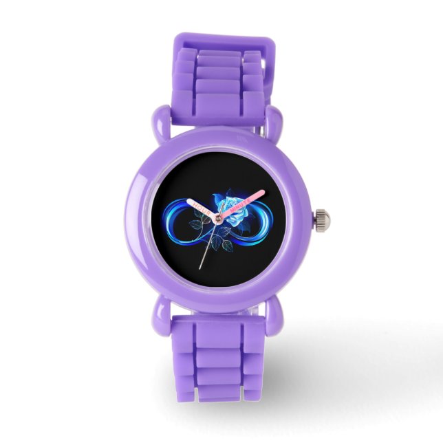 Montre Glowing infinity with blue rose (Recto)