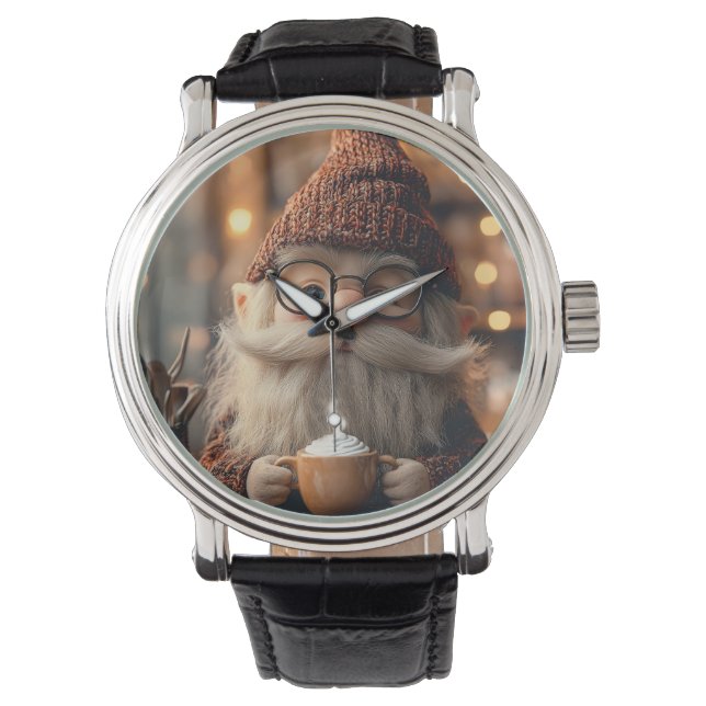 Montre Gnome confortable jouissant d'une coupe de cacao c (devant)