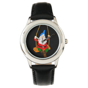 Montre Gnome de jardin sur une aile