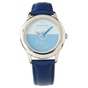 Montre Godson Baptême Bleu Enfant de Dieu Personnalisé