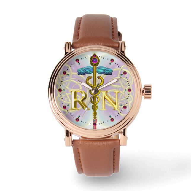 MONTRE GOLD CADUCEUS INSCRITS SYMBOLES DE COLLECTE DES IN (Recto)