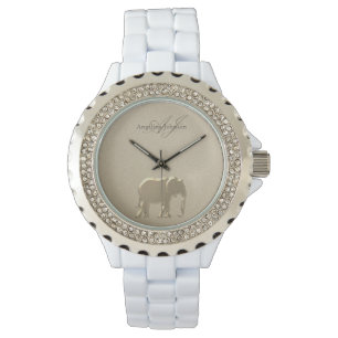 Montre Gold Elephant Stylish Glam Élégant Monogramme
