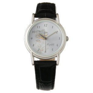 Montre Gold Flower Silver Ajouter un nom
