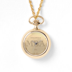 Montre Gold Grad Name MBA Graduation