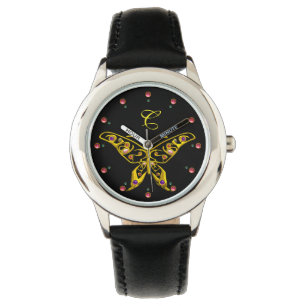 Montre GOLD HYPER BUTTERFLY AVEC GEMSTONES Monogramme Noi