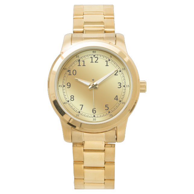 Montre Gold Unisex Oversize Gold Bracelet (devant)