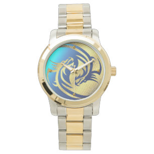 Montre Golden Dragon Yin-Yang Watch