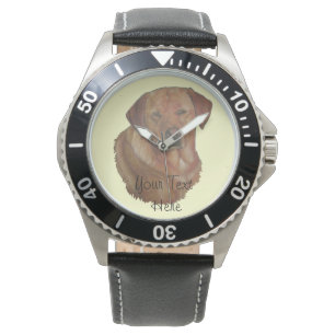 Montre golden labrador chien portrait art réaliste origin