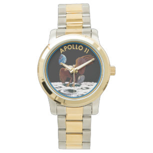 Montre goldtone de logo de la NASA Apollo 11