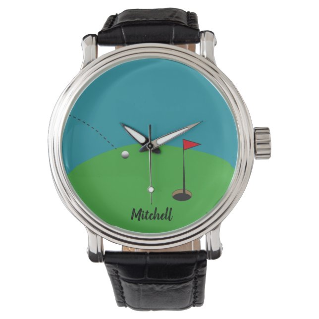 Montre Golf Green Personnalisé (devant)