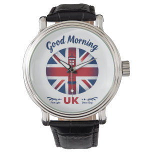 Montre Good Morning UK - Union Jack & London Téléphone Bo