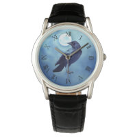 Montre gothique Crow en bleu
