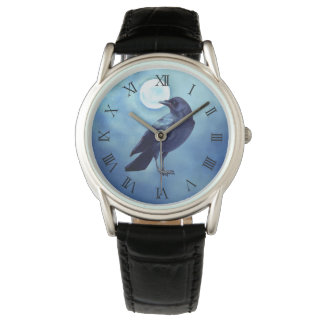 Montre gothique Crow en bleu