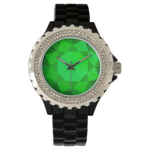 Montre Grand, gemme d'émeraude de faux