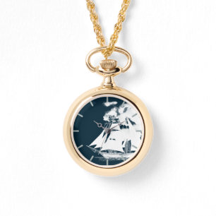 Montre Grand navire et nuages Nautique