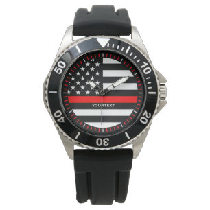 Montre Graphique personnalisé en ligne rouge mince sur un