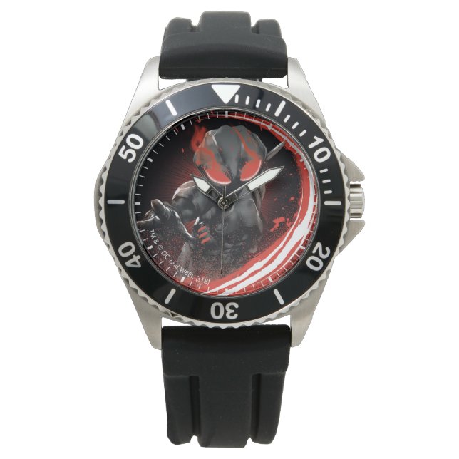 Montre Graphique rouge de grand coup de Manta noir (devant)