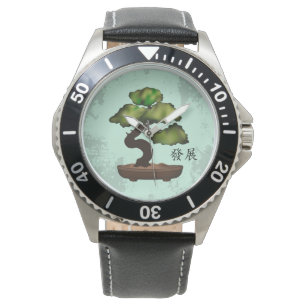 Montre Green Bonsai gronge arrière - plan 'Croissance'