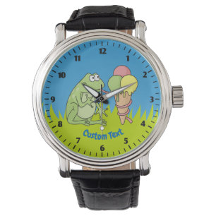 Montre Grenouille avec Icecream Wrist Watch