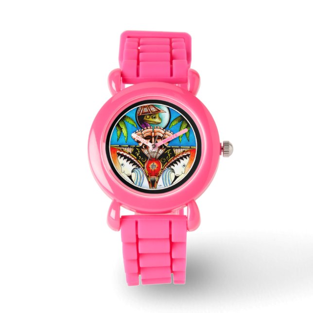 Montre Grenouille de tatouage Tiki (Recto)