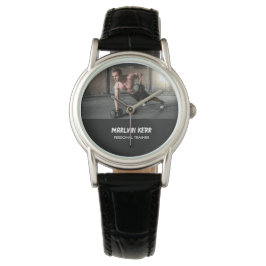 Montre Gris de la salle de sport photo personnalisée