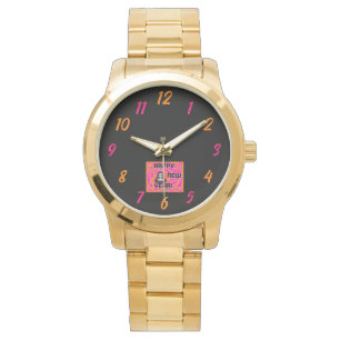 Montre Gris New Year Ways Unisex Gold Bracelet Watch