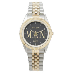 Montre Groomsman Meilleur Homme Père Mariée Groom Monogra