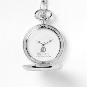Montre Groomsmen Personnalisé Classique Monogramme et nom