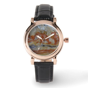 Montre Gros plan de bois pétrifié