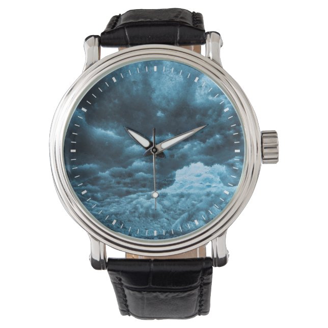 Montre Gros plan sur la glace bleue, Islande (devant)