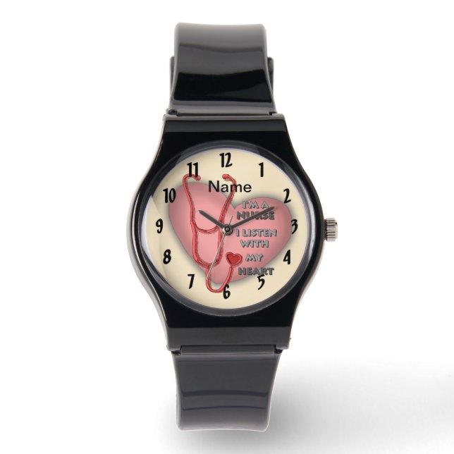 Montre Grosse infirmière au coeur rouge (Recto)