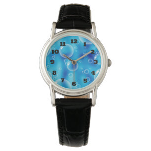 Montre Grosses bulles bleues rebondissantes
