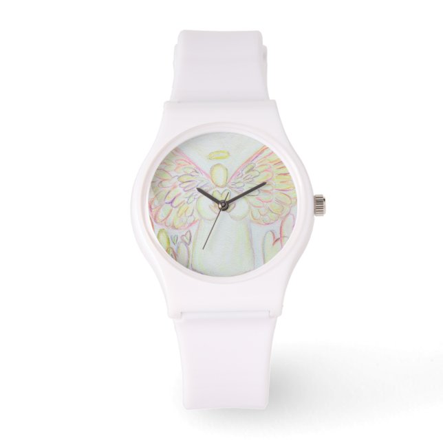 Montre Guardian Angel of Hearts Custom Art Watch Design (Recto)
