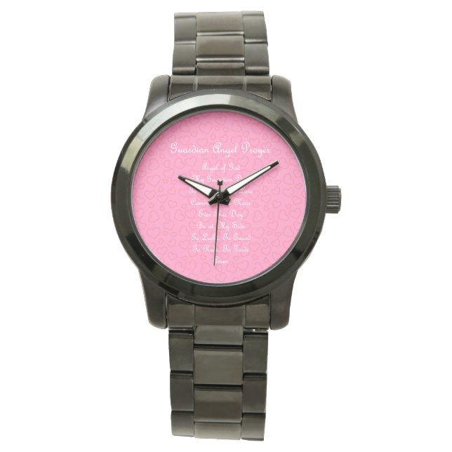 Montre Guardian Angel Prière rose (devant)