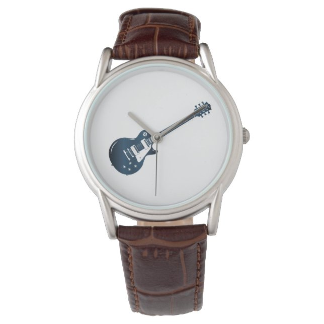 Montre Guitare électrique bleue (devant)