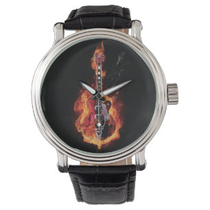 Montre Guitare flamboyante