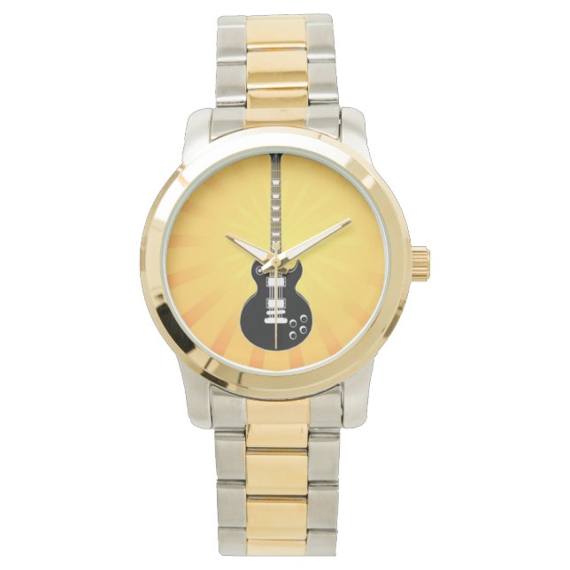 Montre Guitare noire - (devant)