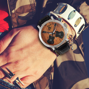 Montre Guitares électriques Noires Garçons