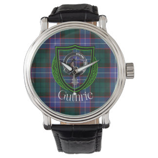 Montre Guthrie Scottish Clan Tartan & Crest