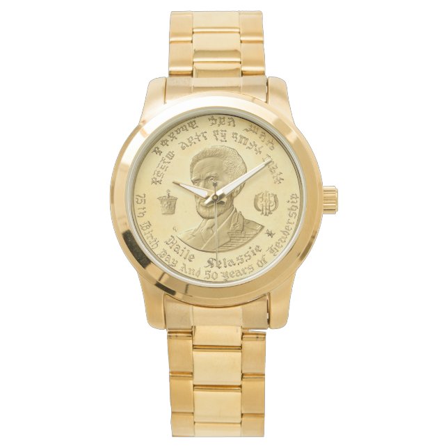 Montre Haile Selassie Empior of Ethiopia Rastafari Watch (devant)