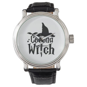 Montre Halloween Corona Witch, Halloween drôle,