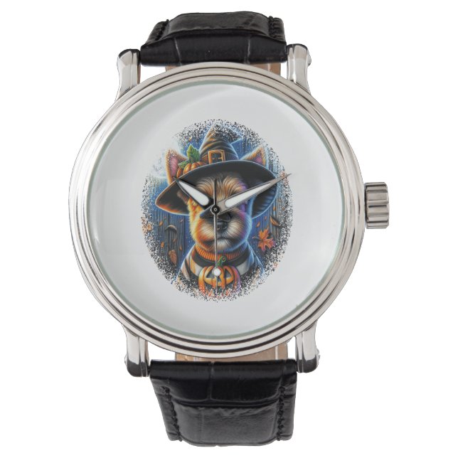Montre Halloween du chien Terrier (devant)