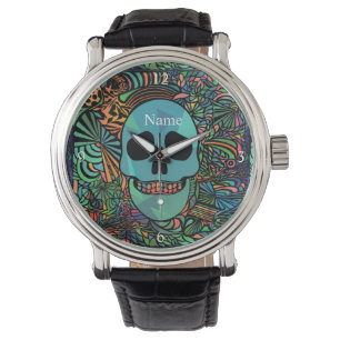 Montre Halloween Hippie Skull Thunder_cove