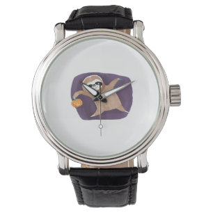 Montre Halloween paresse, citrouille, chauve-souris, arai