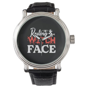 Montre Halloween Resting Witch Facce Birthday